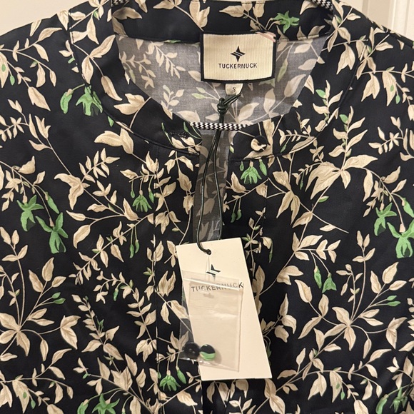 Tuckernuck Verdant Iris Royal Shirt Dress - Picture 3 of 5